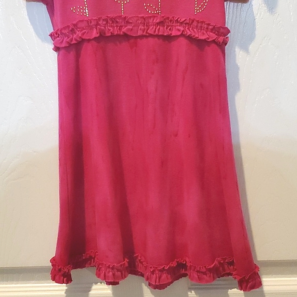 Mignone Pink Floral Design Top & Tie Dye Bottom Dress Toddler Girls Size 2T - Picture 7 of 10